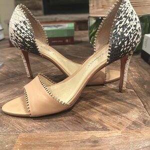 Loeffler Randall Leather Printed Sandals Size 8.5
